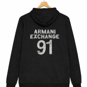 Vintage A|X Armani Exchange Hoodie Y2K Black Logo